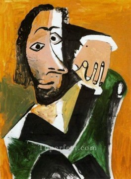 Man seated 3 1971 cubism Pablo Picasso Oil Paintings